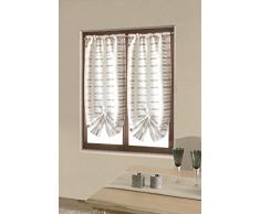 Home Collection TCMAS116/150 Tendina Coppia Masai, Poliestere, Naturale, 70x150 cm, 2 UnitÃ