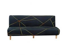 ele ELEOPTION Copridivano Senza Braccioli Pieghevole Divano Letto 3 posti all-Coperto Copridivani Elasticizzati Universale Motivo Geometrico Anti Scivolo Copri Divano, 180-210 cm (Stampato 1)
