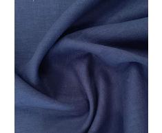 (13,99€/m) Lino Öko Tex® Marian, 100% puro lino - stoffa al metro (blu fumo)