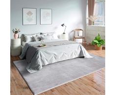 Mias Tappeto Olivia per soggiorno, 100% poliestere, grigio, 160 x 230 cm