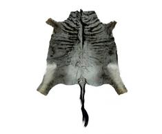 Zerimar Tappeto Pelle di Gnu Africano Naturale Premium | Misura: 150x150 cms | Tappeto Moderno Salotto | Tappeto Africano | Tappeto Salotto