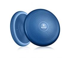 BODYMATE Cuscino propriocettivo Gonfiabile per Equilibrio comprensivo di Pompa - Cuscino con rilievi, Core Training, Fitness, Riabilitazione, Allenamento di coordinazione e della Schiena - Blu Ø 34cm