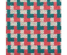 DESHOME Urban 10 metri - Tessuto al metro cotone riciclato Idrorepellente Antimacchia - Stoffa al metro per tappezzeria divani, poltrone, cuscini, sedie (Corallo 86)