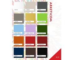 Arketicom Pallett-One, Cuscino Seduta per Divano in Pallet In Poliuretano Talpa Ecru ECOPELLE Sfoderabile cm 120 lungh. x 80 alt. x 10 spess. 1000% Artigianato Italiano.