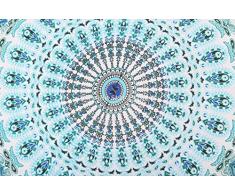 Copri cuscino con mandala, grande cuscino da pavimento, pouf ottomano, indiano, copricuscini pom pom, cuscino bohemièn