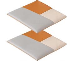 (Set di 1/2/4) Cuscino per Sedia Quadrato in Pelle/Cuscino per Sedile,Cuscini per Sedie da Ufficio Morbido Resistente,Cuscini per Sedili da Cucina da Pranzo con Rivestimento Lavabile in Lavatrice