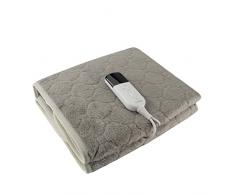 RUIANBAO Coperta Elettrica Singola 150 x 75 Cm,Scaldaletto Singolo Elettrico di Flanella,Lavabile in Lavatrice Sottocoperta elettrica con Temporizzazione,Regolazione di Temperatura
