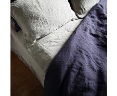 LinenMe 0451703, lenzuola singolo singolo con angoli, in lino, 150 x 200 x 20 cm, Grigio (Grau)