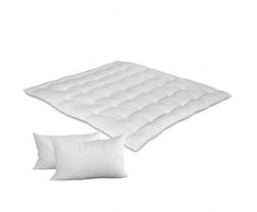 Evergreenweb - Correttore Materasso in Memory Foam MED Matrimoniale 160x195 Alto 7cm Topper Letto Coprimaterasso Imbottitura Fiocco 100% Effetto Piuma Morbido Futon Ortopedico Fodera Antiacaro, DREAME