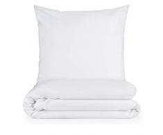 Blumtal Basic Copripiumino Matrimoniale 250x200 e Federe 50x80 - Morbido Copripiumino in Microfibra, Set Copripiumino Matrimoniale con 2 Federe - Bianco