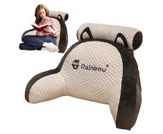 Hearthxy Cuscino da lettura per letto adulto,Cuscino per sedia per letto con braccioli - Cuscini da lettura e riposo per il supporto della schiena durante il relax, il gioco, la lettura o la visione