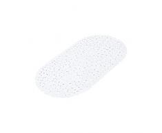 Douceur dintérieur - Tappetino per Vasca da Bagno, Motivo: ciottoli, 69 x 36 x 1 cm, Bianco, 69 x 36