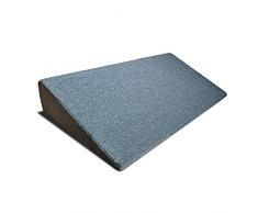 Cuscino ortopedico, cuneo posturale per letto o divano per circolazione sanguigna o reflussi con tessuto anallergico. Cuscino per migliorare la lettura. Poggia schiena letto triangolare 45X120 Cm