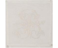 Fodera Per Cuscino Pavimento Etnico Ricamato | Cotone Vintage Patchwork Khambadiya | Copricuscino Tuffet 55x55 Cm | Fatto A Mano In India (Bianco)