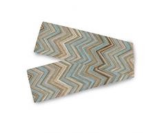 Runner da tavolo con motivo geometrico a quadri astratti alla moda, stile moderno, runner da tavola in poliestere per decorazione di feste e eventi