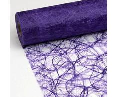 Sizoweb® Tisch-Deko - Runner da tavola 25 m x 30 cm, decorazione lilla, per matrimoni e feste