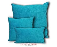 Cieffepi Home Collections Cuscino Arredo Multicolor (60x60, Turchese)