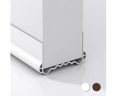 Vastaia Paraspifferi per porte, 100 cm, adatto per 3 – 5 cm di spessore, riempimento massimo 2,5 cm, può essere tagliato liberamente, si applica rapidamente e facilmente, come isolamento acustico,