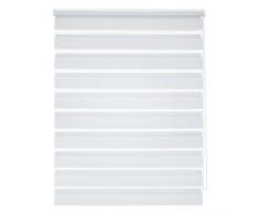 Moderna tenda a doppio rullo - ombreggiante - senza perforare le pareti - misure (LxA) - 90 x 150 cm - bianco
