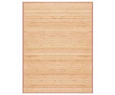 vidaXL Tappeto bambù Marrone Antiscivolo Ecologico Zerbino Passatoia Stuoia