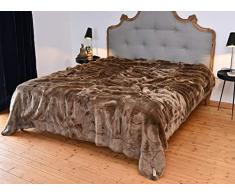 Wohnen & Accessoires GmbH & Co. KG - Coperta in pelliccia sintetica Topas, 220 x 240 cm (Ökotex 100)