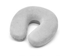 WELLXUNK Cuscino cervicale aereo,cuscini da viaggio,cuscino memory foam da viaggio,morbida ed ergonomica, per casa, Viaggio, Aereo, Auto (grigio)
