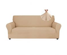 Ystyle Copridivano 3 Posti Con Braccioli - Elasticizzato Copripoltrona Antigraffio, Fodera Divani Protezione Da Cani Gatto, Antimacchia Lavabile Copri Divano Antiscivolo, Beige