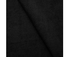 Pile polare - tessuto bello, soffice in microfibra di 100% poliestere - stoffa al metro (nero)