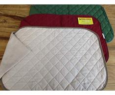 NOVITA !!! Tovaglietta Americana Trapuntata con 1 tovagliolo In Tinta Unita Colori:Beige-Verde-Bordeaux 100% Cotone MADE IN ITALY!!!!! (Beige)