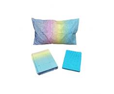 Bassetti Trendy Completo Lenzuola 100% Cotone Stampato, Indi B1, 2 piazze, Matrimoniale