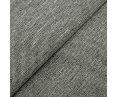 DESHOME Elena - Tessuto al metro idrorepellente stoffa a metro resistente per tappezzeria divani, cuscini, arredo (1 metro, Grigio scuro)