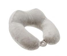 Generico Cuscino da viaggio comodo | Cuscino cervicale da viaggio ideale per auto treno e aereo | Cuscino collo viaggio elegante grigio | cuscino morbido per aereo trasportabile