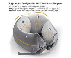 KEAFOLS Cuscino da Viaggio Memory Foam Cuscino Cervicale Collo Supporto Tightness Regolabile Con maschera per gli occhi e tappi per le orecchie per Auto Aereo Ufficio e Domestico KEAFOLS Cuscino da Viaggio Memory Foam Cuscino Cervicale Collo Supporto Tightness Regolabile Con maschera per gli occhi e tappi per le orecchie per Auto Aereo Ufficio e Domestico