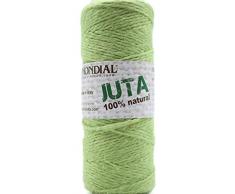 Merceria Pour Toi... Gomitolo | Juta Mondial Natural | 100 gr 100% Juta Naturale Vari Colori Borsa Mare Tappetino Cesto Accessori arredo casa Estate Primavera (944 Verde Chiaro)