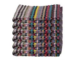 Tre Effe 1 Set da 6 Strofinacci in Puro Cotone 100% Resistenti e coloratissimi 60x90 cm