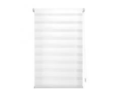 Blindecor Indus Sensa attrezzi | Tenda a rullo a doppio strato senza perforazione | Colore Bianco 35 x 150 cm (Larghezza x Altezza) | Dimensioni del tessuto 32 x 145 cm