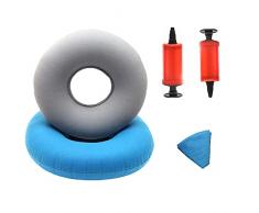 2 Pezzi Cuscino Gonfiabile a Ciambella, Rotondo Cuscino Ortopedico Sedile, Cuscino Cuscino Rotondo Gonfiabile, Cuscino ad Anello Gonfiabile Per Infiammazioni, Problemi Al coccige, Gravidanza, Parto