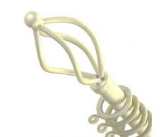 Speedy - Bastone per tenda con corona, in metallo, estensibile, 170 - 300 cm x 16 - 19 mm, colore: crema