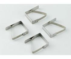 4 fermatovaglie acciaio inox 18/8 eva collection