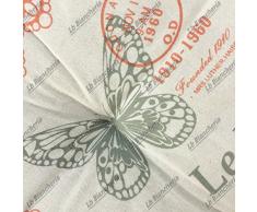 Cuscino Arredo Mattonella tipo materassino Butterfly farfalle Shabby Country chic cm 42x42x10 - Salmone