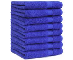 Betz. Asciugamano. Set di 8 asciugamani di spugna 50 x 100 cm blu reale 100 % cotone