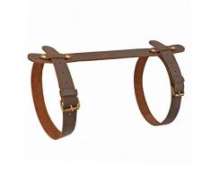 Tourbn Tourbon, coperta da picnic, in vera pelle, 3 mm, per campeggio, viaggi, viaggi, colore: marrone