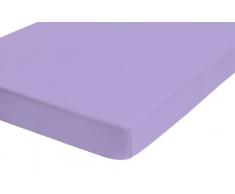 Biberna 77155/332/041, lenzuola singolo singolo In Cotone Jersey Elastico, Viola, 140 X 200 cm - 160 X 200 cm