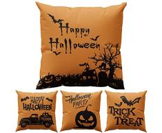 Bodhi2000 Federa decorativa per Halloween, federa quadrata per cuscino autunnale, protezione antipolvere su un lato stampato, decorazione per Halloween, prodotti per la casa A 50 x 50 cm