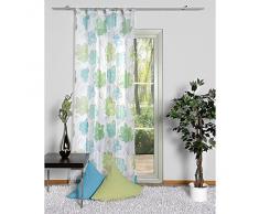 Home fashion 48048-835 - Tenda a passanti, in voile, 245 x 140 cm, colore: azzurro