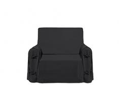 Soleil docre Fodera per Poltrona in Cotone Panama Antracite