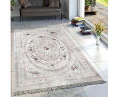 Tappeto Design Tappeto Soggiorno Oriente Stampato Bordi Floreale Pastello Beige, Dimensione:80x150 cm