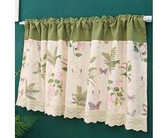 Tenda da Cucina,Tende da caffè in Cotone E Lino,Tende da Finestra A Tenda Corta per Cucina,Camera da Letto,Tenda da Finestra in Stile Country,Tenda da Bistrot Corta per Bagno/Soggiorno/Ristorante