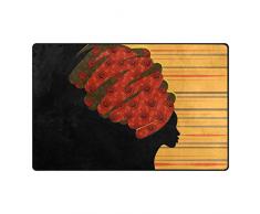 linomo, Tappeto Etnico Africano Donna Pavimento, zerbino per Soggiorno, Decorazione per la casa, per la Camera dei Bambini, Ragazzi e Ragazze, 78,7 x 50,8 cm, Altro, Multi, 60 x 39 Inches