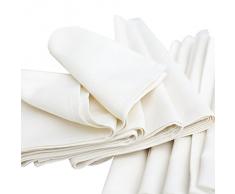 Linenme - Tovaglioli in cotone e lino Paula, 49 x 49 cm, 12 pz, colore beige